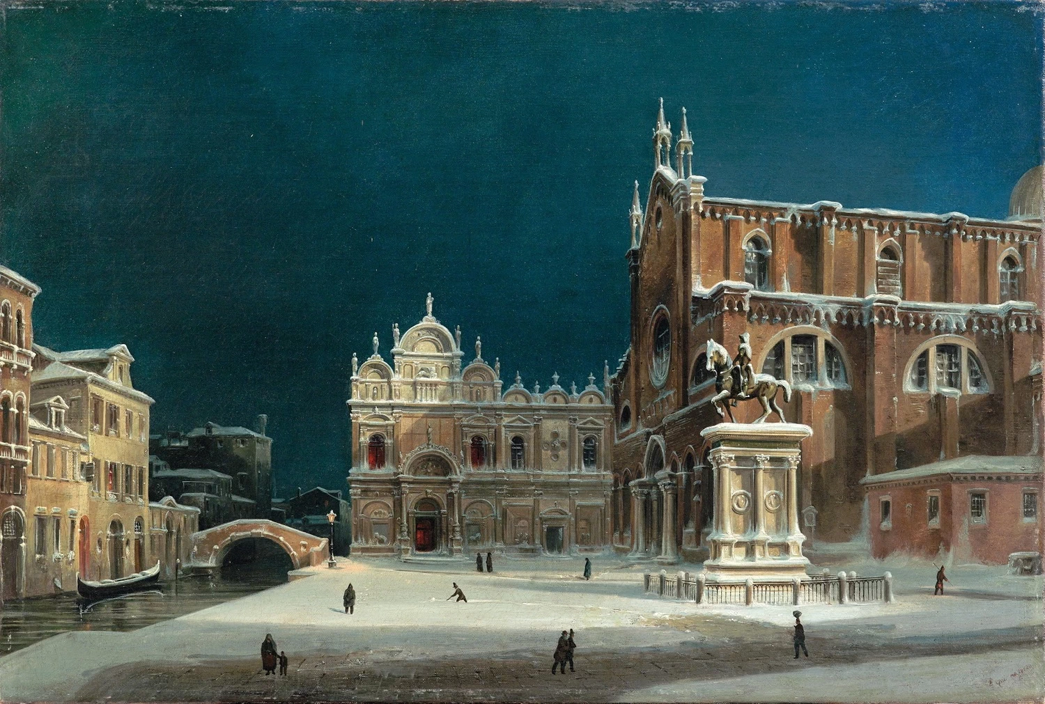 Campo di San Giovanni e Paolo, notturno - Venezia